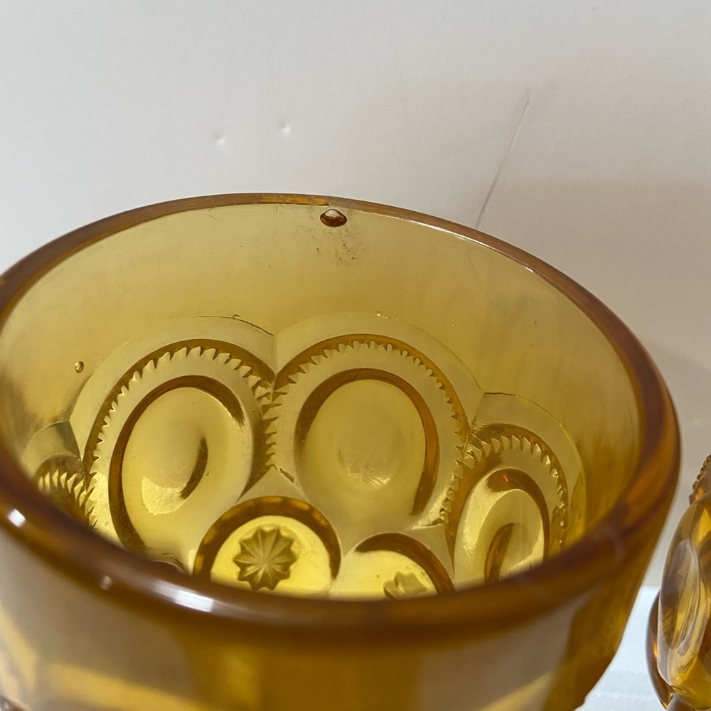 Vintage amber water glasses - Picture 4 of 4